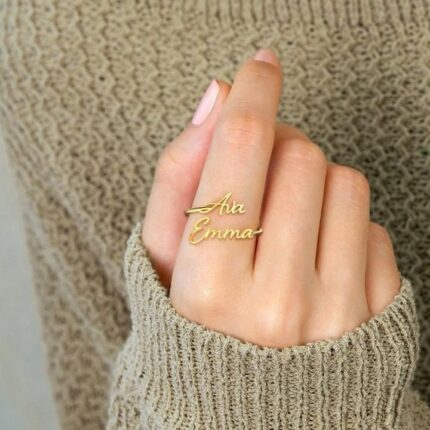 Customized Couple Name Ring